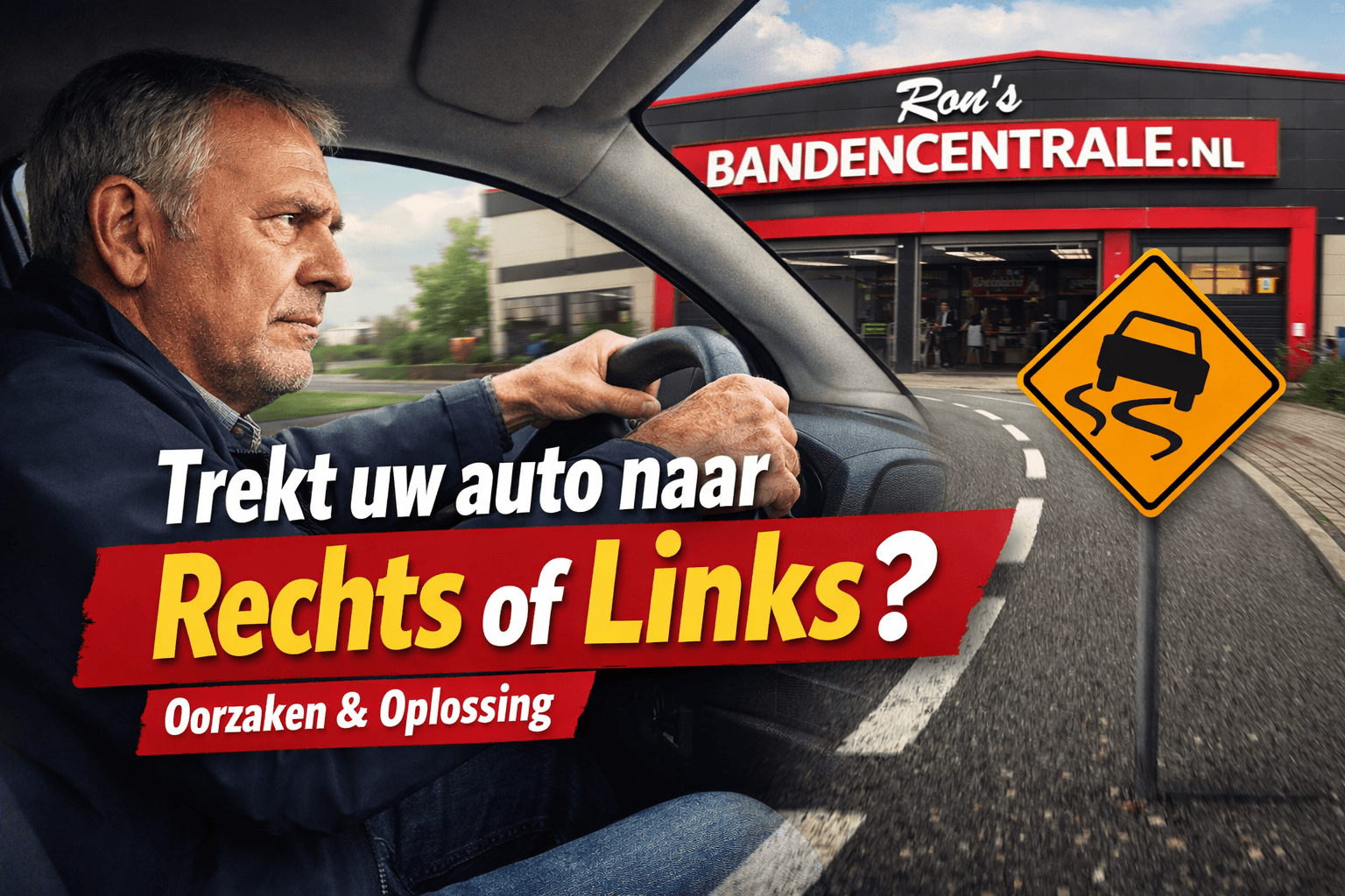 Auto trekt een kant in Auto trekt naar rechts of links